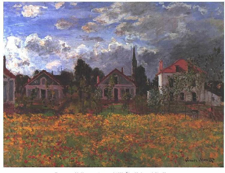 Claude Monet Maisons d'Argenteuil Sweden oil painting art